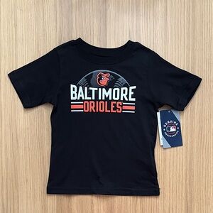 Baltimore Orioles MLB toddler Short-Sleeve Cotton t-shirt, black size 3